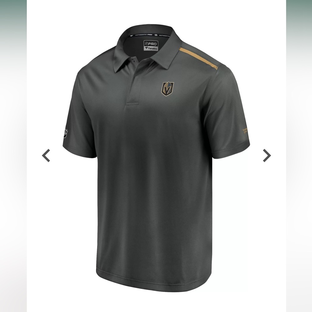 Fanatics NHL Men's Small Vegas Golden Knights Pro Rinkside Heather Grey Polo